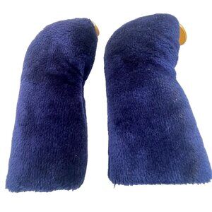 golf head cover sock set of 2 blue gold chips 5 1 soft READ